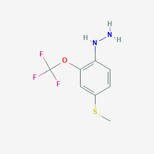 1-(4-(Methylthio)-2-(trifluoromethoxy)phenyl)hydrazine