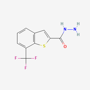 molecular formula C10H7F3N2OS B1405568 7-(Trifluoromethyl)-1-benzothiophene-2-carbohydrazide CAS No. 1171927-53-9