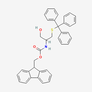 molecular formula C37H33NO3S B14055698 (R)-(9H-Fluoren-9-yl)methyl (1-hydroxy-3-(tritylthio)propan-2-yl)carbamate 