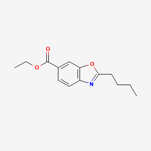 molecular formula C14H17NO3 B1405571 2-丁基-1,3-苯并恶唑-6-甲酸乙酯 CAS No. 1427461-03-7