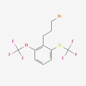 1-(3-Bromopropyl)-2-(trifluoromethoxy)-6-(trifluoromethylthio)benzene