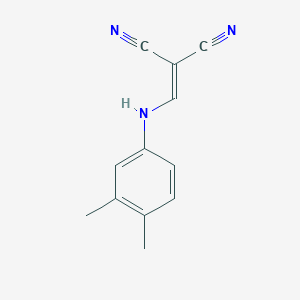 molecular formula C12H11N3 B14055722 {[(3,4-Dimethylphenyl)amino]methylene}malononitrile 