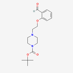 molecular formula C18H26N2O4 B1405573 tert-Butyl 4-[2-(2-formylphenoxy)ethyl]piperazine-1-carboxylate CAS No. 1227954-66-6