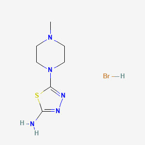 molecular formula C7H14BrN5S B1405577 5-(4-甲基哌嗪-1-基)-1,3,4-噻二唑-2-胺盐酸盐 CAS No. 1427460-63-6