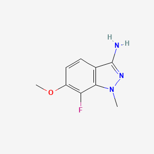 molecular formula C9H10FN3O B1405580 7-fluoro-6-methoxy-1-methyl-1H-indazol-3-amine CAS No. 1355171-72-0