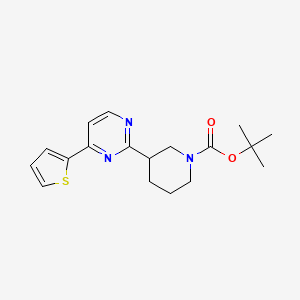 molecular formula C18H23N3O2S B1405587 Tert-butyl 3-[4-(2-thienyl)pyrimidin-2-yl]piperidine-1-carboxylate CAS No. 1785761-27-4