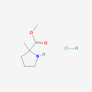 molecular formula C7H14ClNO2 B1405598 Methyl 2-methylpyrrolidine-2-carboxylate hydrochloride CAS No. 51098-46-5