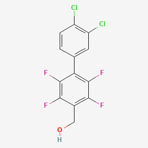 molecular formula C13H6Cl2F4O B14055987 (3',4'-Dichloro-2,3,5,6-tetrafluoro-biphenyl-4-yl)-methanol 