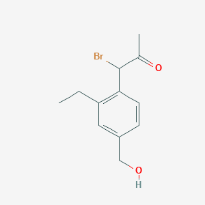 1-Bromo-1-(2-ethyl-4-(hydroxymethyl)phenyl)propan-2-one