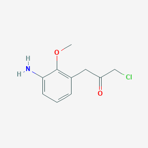 molecular formula C10H12ClNO2 B14056034 1-(3-Amino-2-methoxyphenyl)-3-chloropropan-2-one 