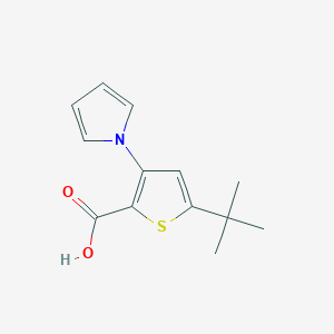 molecular formula C13H15NO2S B1405604 5-tert-Butyl-3-(1H-pyrrol-1-yl)thiophene-2-carboxylic acid CAS No. 1305711-48-1