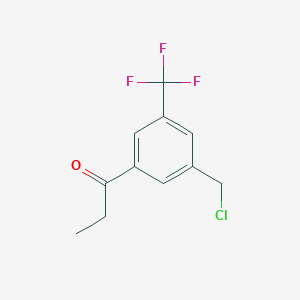 1-(3-(Chloromethyl)-5-(trifluoromethyl)phenyl)propan-1-one