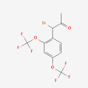 1-(2,4-Bis(trifluoromethoxy)phenyl)-1-bromopropan-2-one