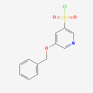 molecular formula C12H10ClNO3S B14056090 5-(Benzyloxy)pyridine-3-sulfonyl chloride 