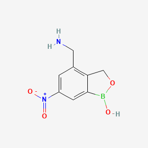 molecular formula C8H9BN2O4 B14056118 4-(aminomethyl)-6-nitrobenzo[c][1,2]oxaborol-1(3H)-ol 