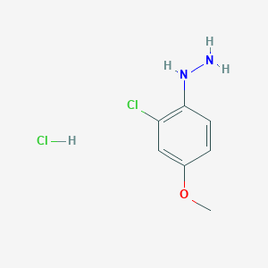 molecular formula C7H10Cl2N2O B14056165 (2-Chloro-4-methoxyphenyl)hydrazine hydrochloride 