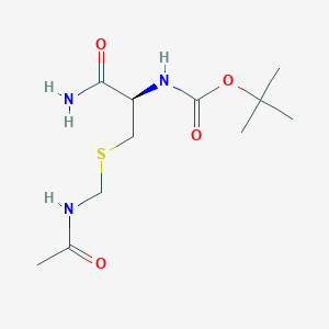 Carbamic acid, [1-[[[(acetylamino)methyl]thio]methyl]-2-amino-2-oxoethyl]-, 1,1-dimethylethyl ester, (R)-