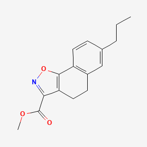 molecular formula C16H17NO3 B14056187 Methyl 7-propyl-4,5-dihydronaphtho[2,1-d]isoxazole-3-carboxylate 