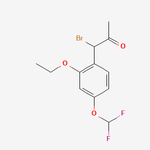 1-Bromo-1-(4-(difluoromethoxy)-2-ethoxyphenyl)propan-2-one