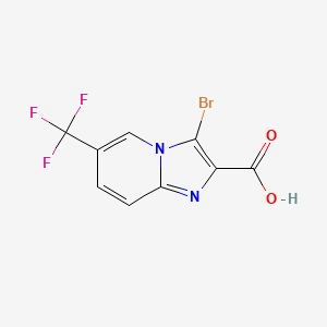 molecular formula C9H4BrF3N2O2 B1405626 3-Bromo-6-(trifluoromethyl)imidazo[1,2-a]pyridine-2-carboxylic acid CAS No. 1355171-42-4