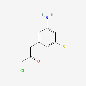 1-(3-Amino-5-(methylthio)phenyl)-3-chloropropan-2-one