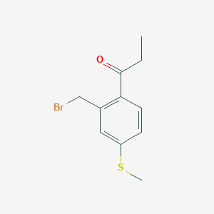 1-(2-(Bromomethyl)-4-(methylthio)phenyl)propan-1-one