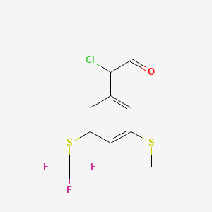 1-Chloro-1-(3-(methylthio)-5-(trifluoromethylthio)phenyl)propan-2-one