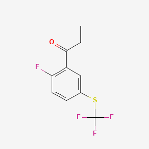 1-(2-Fluoro-5-(trifluoromethylthio)phenyl)propan-1-one