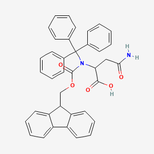 molecular formula C38H32N2O5 B14056392 4-amino-2-[9H-fluoren-9-ylmethoxycarbonyl(trityl)amino]-4-oxobutanoic acid 