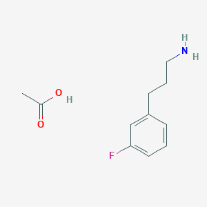 molecular formula C11H16FNO2 B1405642 3-(3-氟苯基)丙-1-胺乙酸盐 CAS No. 1410792-06-1