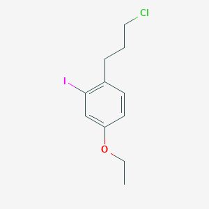 molecular formula C11H14ClIO B14056517 1-(3-Chloropropyl)-4-ethoxy-2-iodobenzene 