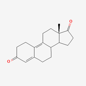 molecular formula C18H22O2 B14056621 (13S)-13-methyl-1,2,6,7,8,11,12,14,15,16-decahydrocyclopenta[a]phenanthrene-3,17-dione 