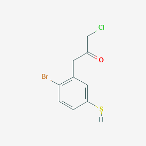 1-(2-Bromo-5-mercaptophenyl)-3-chloropropan-2-one