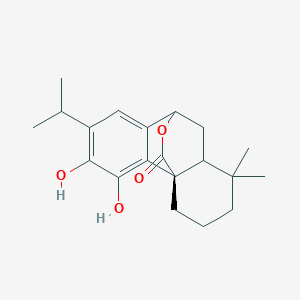 1,3,4,9,10,10AS-Hexahydro-5,6-dihydroxy-1,1-dimethyl-7-iso-propyl-2H-9S,4AR-(epoxymethano)phenanthren-12-one