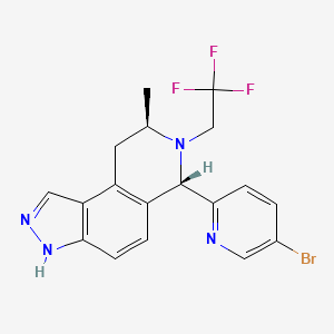 (6S,8R)-6-(5-bromopyridin-2-yl)-8-methyl-7-(2,2,2-trifluoroethyl)-6,7,8,9-tetrahydro-3H-pyrazolo[4,3-f]isoquinoline