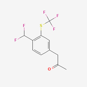 1-(4-(Difluoromethyl)-3-(trifluoromethylthio)phenyl)propan-2-one