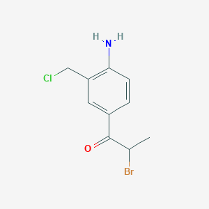 1-(4-Amino-3-(chloromethyl)phenyl)-2-bromopropan-1-one