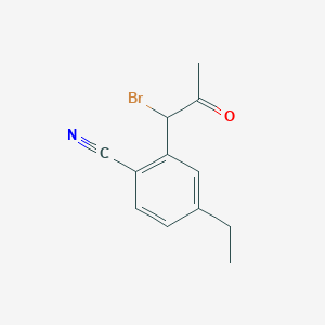 Benzonitrile, 2-(1-bromo-2-oxopropyl)-4-ethyl-