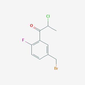 1-(5-(Bromomethyl)-2-fluorophenyl)-2-chloropropan-1-one