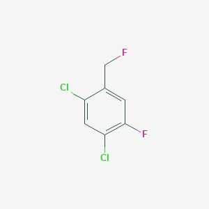 molecular formula C7H4Cl2F2 B14056946 1,5-Dichloro-2-fluoro-4-(fluoromethyl)benzene 