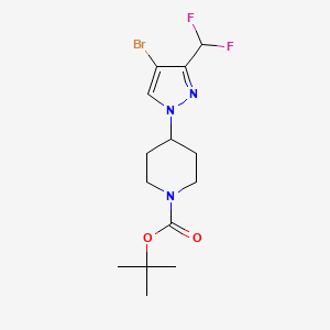 B1405695 tert-Butyl 4-(4-bromo-3-(difluoromethyl)-1H-pyrazol-1-yl)piperidine-1-carboxylate CAS No. 1449117-47-8