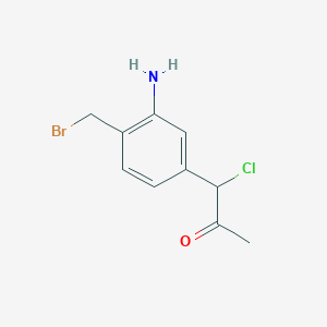 1-(3-Amino-4-(bromomethyl)phenyl)-1-chloropropan-2-one