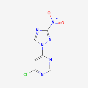 4-chloro-6-(3-nitro-1H-1,2,4-triazol-1-yl)pyrimidine