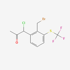 1-(2-(Bromomethyl)-3-(trifluoromethylthio)phenyl)-1-chloropropan-2-one