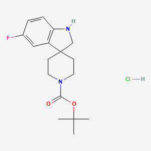 molecular formula C17H24ClFN2O2 B14057009 1'-Boc-5-fluoro-spiro[indoline-3,4'-piperidine] hydrochloride 