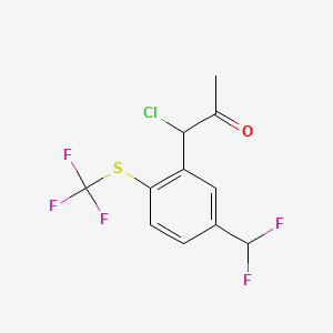 1-Chloro-1-(5-(difluoromethyl)-2-(trifluoromethylthio)phenyl)propan-2-one