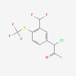 1-Chloro-1-(3-(difluoromethyl)-4-(trifluoromethylthio)phenyl)propan-2-one