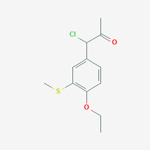 1-Chloro-1-(4-ethoxy-3-(methylthio)phenyl)propan-2-one