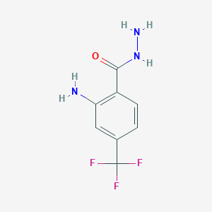 molecular formula C8H8F3N3O B1405711 2-氨基-4-(三氟甲基)苯甲酰肼 CAS No. 1228794-36-2