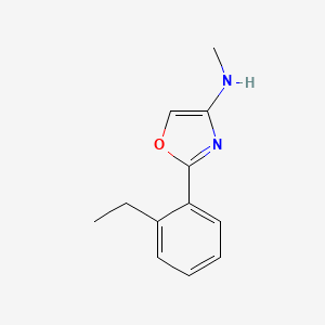 molecular formula C12H14N2O B14057110 2-(2-Ethyl-phenyl)-oxazol-4-YL-methylamine CAS No. 885273-94-9